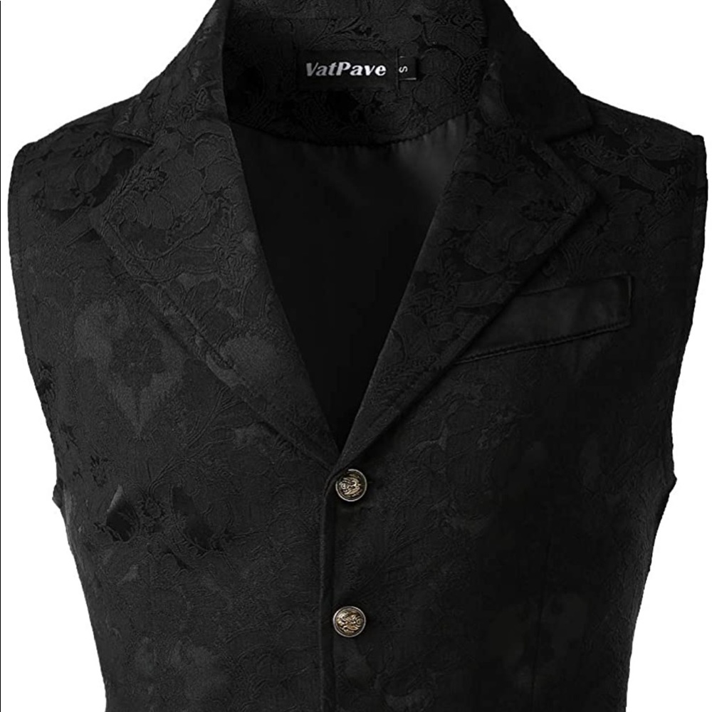 Mens Victorian Suit Vest Steampunk Gothic Waistcoat